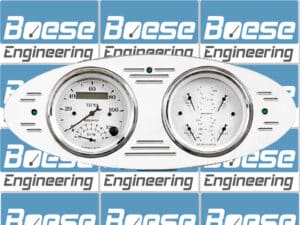 1932 Ford Car Billet Aluminum Gauge Panel w Auto Meter Street Rod Series Gauges (Speedo/Tach)