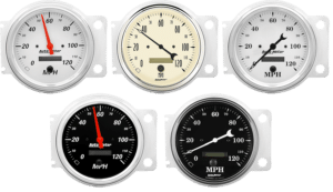 1941-1948 Chevy Car Aluminum Speedometer Insert w/ AutoMeter Street Rod Series Speedometer