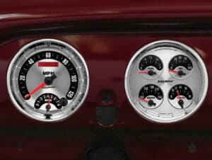 1951-1952 Chevy Car Billet Aluminum Adapter Rings w/ AutoMeter American Muscle Gauges (Speedo/Tach)