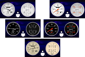 1951-1952 Chevy Car Billet Aluminum Adapter Rings AutoMeter Street Rod Series Gauges (Speedo/Tach)
