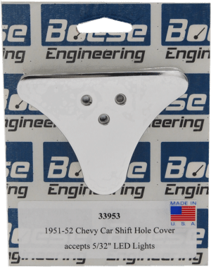 1951-1952 Chevy Car Aluminum Shift Hole Cover (accepts 5/32" LED lights)