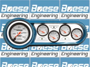 1953-1954 Chevy Car Aluminum Gauge Panel w/ Auto Meter Phantom Gauges