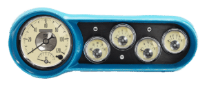 1953-1954 Chevy Car Gauge Panels w/ Auto Meter Antique Ivory Gauges