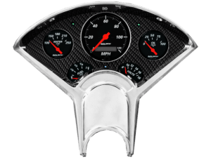 1955-1956 Chevy Car Hydro Dipped Carbon Fiber Gauge Panel w/ Auto Meter Street Rod series gauges