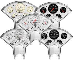 1955-1956 Chevy Car Billet Aluminum Gauge Panel w/ AutoMeter Street Rod series gauges