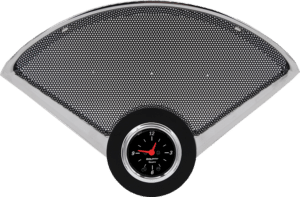 1955-1956 Chevy Car Black Anodized Clock Insert w/ AutoMeter Street Rod Series Clock