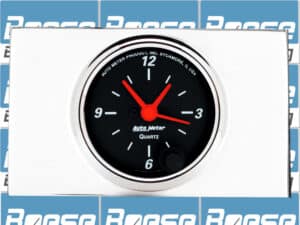 1957 Chevy Car Clock Inserts w/ Auto Meter Street Rod Series Clocks