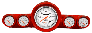 1959-1960 Chevy Impala Speedometer Insert with AutoMeter Arctic White Gauges (Speedo/Tach)