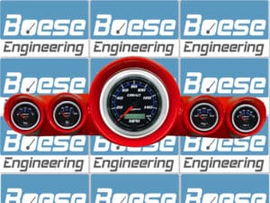 1959-1960 Chevy Impala Aluminum Adapter Ring w/ Auto Meter Cobalt Gauges