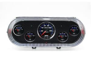 1962-1965 Chevy Nova Hydro Dipped Carbon Fiber Gauge Panel w/ Auto Meter Cobalt Gauges