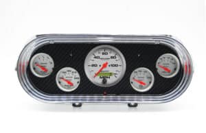 1962-1965 Chevy Nova Hydro Dipped Carbon Fiber Gauge Panel w/ Auto Meter Ultra-Lite Gauges