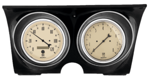 1967-68 Camaro / Firebird Billet Aluminum Gauge Panels w/ 5" Auto Meter Antique Beige gauges