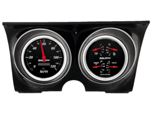 1967-68 Camaro / Firebird Aluminum Gauge Panels w/ 5? Auto Meter Designer Black Gauges