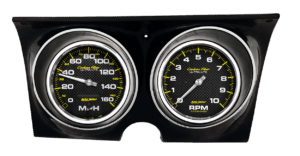 1967-1968 Chevy Camaro Adapter Rings w/ Auto Meter Carbon Fiber Gauges