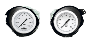 1968-1977 Corvette Aluminum Adapter Rings w/ Classic Instruments White Hot Gauges