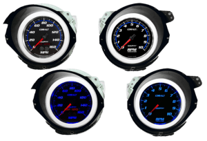 1968-1977 Corvette Adapter Rings w/ Auto Meter Cobalt Gauges