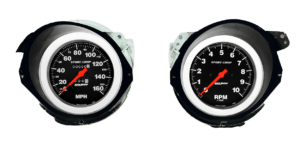 1968-1977 Chevy Corvette Adapter Rings w/ Auto Meter Sport-Comp Gauges