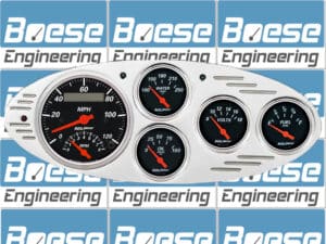 1932 Ford Car Billet Aluminum Gauge Panel w/ Auto Meter Street Rod Series Gauges (Speedo/Tach)