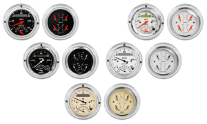 1937-1939 Ford Car or Truck Billet Aluminum Gauge Panel w/ Auto Meter Street Rod Series Gauges (Speedo/Tach)