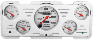 1940 Ford Car / 1940-1947 Ford Truck Aluminum Dash Insert w/ Ultra-Lite Gauges