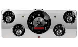 1940 Ford Deluxe Aluminum 5 Gauge Panel w/ Auto Meter Prestige Series Gauges