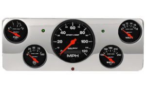 1940 Ford Deluxe Aluminum Gauge Panel w/ Auto Meter Sport-Comp Gauges