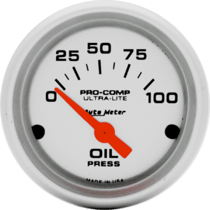 4327 AutoMeter Ultra-Lite 2-1/16" 0-100 PSI Oil Pressure Gauge