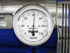 42 43 44 45 46 47 48 Ford Car billet aluminum speedometer insert w/ Auto Meter speedometer