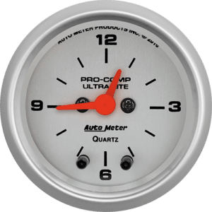 4385 AutoMeter Ultra-Lite 2 1/16" Quartz Clock 12 volt or 16 volt