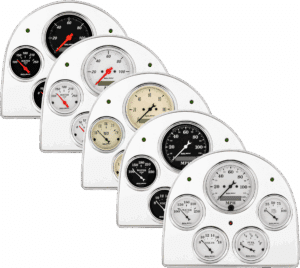 1952-1953 Ford Car Aluminum Gauge Panel w/ Auto Meter Street Rod series gauges