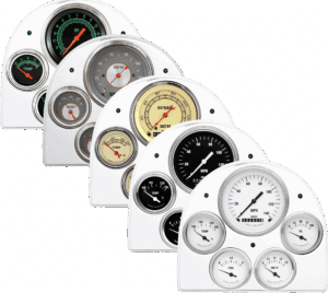 1952-1953 Ford Car Billet Aluminum 5 Gauge Panel w/ Classic Instruments Gauges