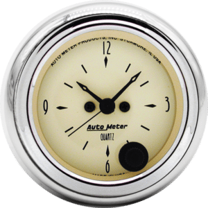 1952-1953 Ford Car Clock Inserts w/ AutoMeter Street Rod Series Clocks