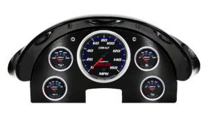 1956 Ford Fairlane Aluminum Gauge Panel w/ Auto Meter Cobalt Gauges