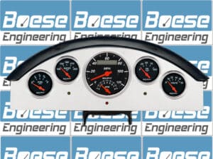 1957 Ford Fairlane Aluminum Gauge Panel w/ Auto Meter Street Rod Series Gauges (Speedo/Tach)