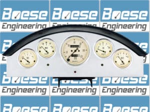 1957 Ford Fairlane Aluminum Gauge Panel w/ Auto Meter Street Rod Series Gauges