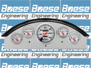 1957 Ford Fairlane Aluminum Gauge Panel w/ Ultra-Lite gauges