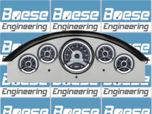 1957 Ford Fairlane Aluminum Gauge Panel w/ Dakota Digital VHX-1050 Black Alloy Gauges