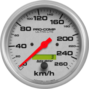 4489-M AutoMeter Ultra-Lite 5" Electric 0-260 KPH Speedometer
