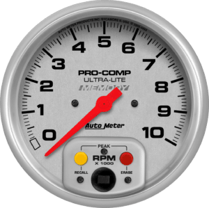 4494 AutoMeter Ultra-Lite 5" In-Dash Tachometer 0-10,000 RPM w/ Memory Recall