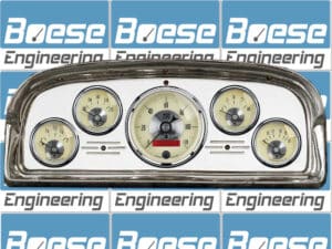 1959 Ford Galaxie / Fairlane Aluminum 5 Gauge Panel w/ Auto Meter Prestige Series