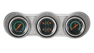 1962-1963 Ford Fairlane Aluminum Gauge Panel Adapter w/ Classic Instruments G/Stock Gauges