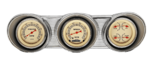 1962-1963 Ford Fairlane Aluminum Gauge Panel Adapter w/ Classic Instruments Vintage Gauges