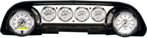 1963-1964 Ford Galaxie Aluminum Gauge Panels w/ Auto Meter Ford Masterpiece Silver Gauges