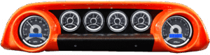 1963-1964 Ford Galaxie Aluminum Gauge Panels w/ Dakota Digital VHX Black Alloy Gauges