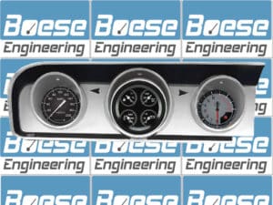 1964 Ford Fairlane Billet Aluminum Dash Insert w/ Classic Instruments Auto Cross Gray Gauges