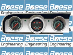 1964 Ford Fairlane billet aluminum dash insert w/ Classic Instruments G/Stock gauges