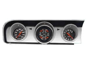 1964 Ford Fairlane billet aluminum dash insert w/ Classic Instruments Velocity Black gauges