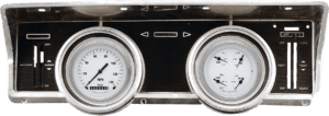 1966-1967 Ford Falcon / Ranchero Aluminum Adapter Kit w/ Classic Instruments White Hot Rod Gauges