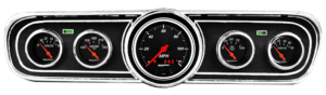 1965-1966 Ford Mustang Adapter Panels w/ AutoMeter Designer Black Gauges (GPS)