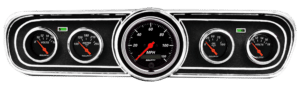 1965-1966 Ford Mustang Adapter Panels w/ AutoMeter Designer Black Gauges